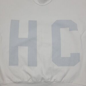 Hillsong College Pullover Sweatshirt Mens Medium M White Made in USA Cotton READ